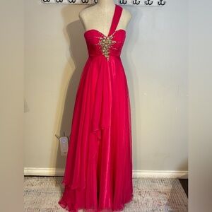 Night Moves One Shoulder Pink Dress nwot size 6